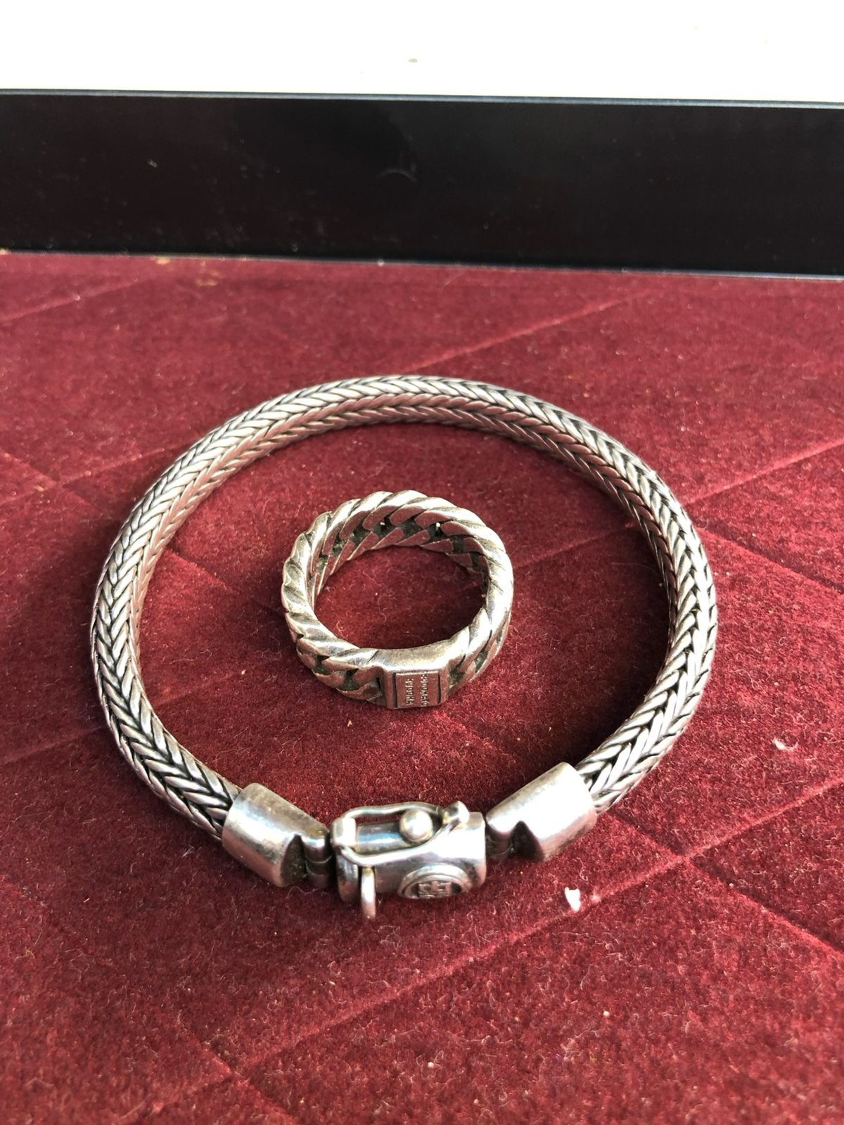 Buddha to Buddha ring & armband 925 zilver, Ophalen of Verzenden, Zo goed als nieuw, Zilver