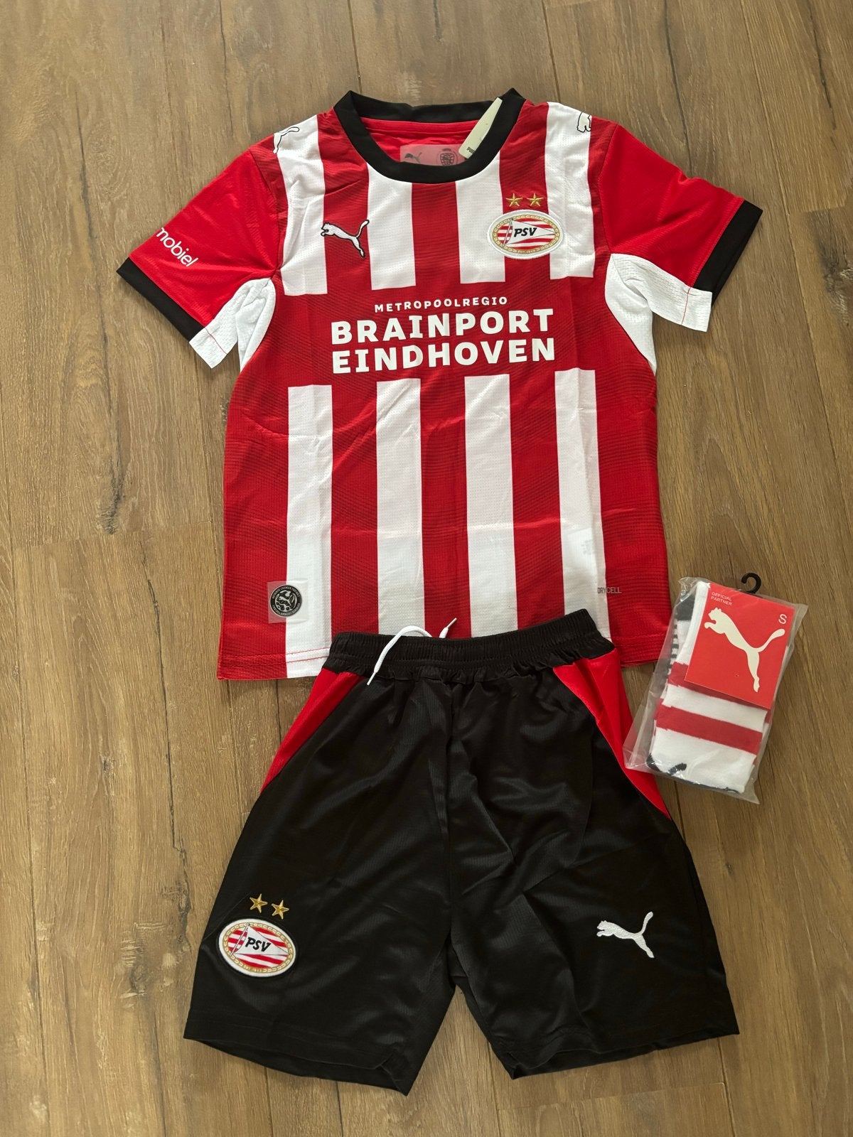 PSV Thuis Tenue Maat 158 - Shirt, Broekje en Sokken, Overige maten, Ophalen of Verzenden, Zo goed als nieuw, Voetbal