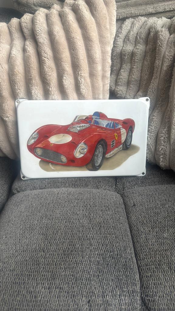 emaille reclame bord  ferrari, Ophalen of Verzenden