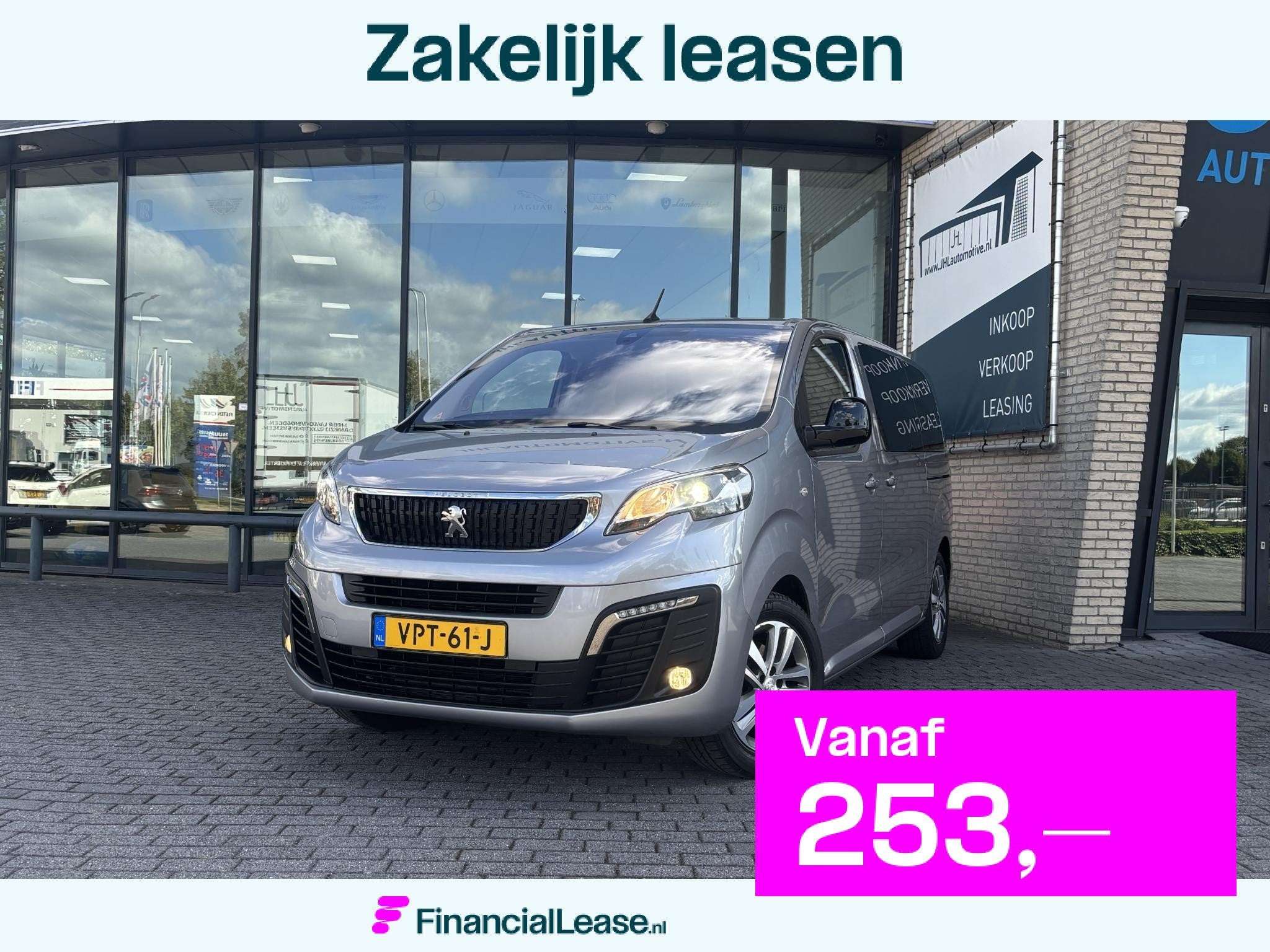 Peugeot Expert 2.0 BlueHDI*AUTOM*2XSCHUIF*NAVI*CAM*CRUISE*EC, Stof, Gebruikt, 4 cilinders, Bedrijf
