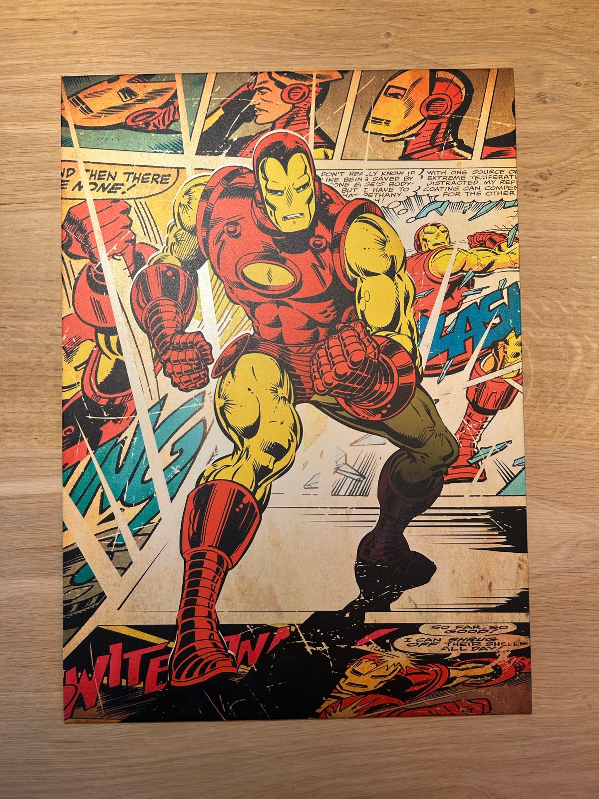 Marvel plates : Iron Man, Hulk, Captain America, Sp, Verzamelen, Rechthoekig Staand, Ophalen of Verzenden, Zo goed als nieuw, A1 t/m A3