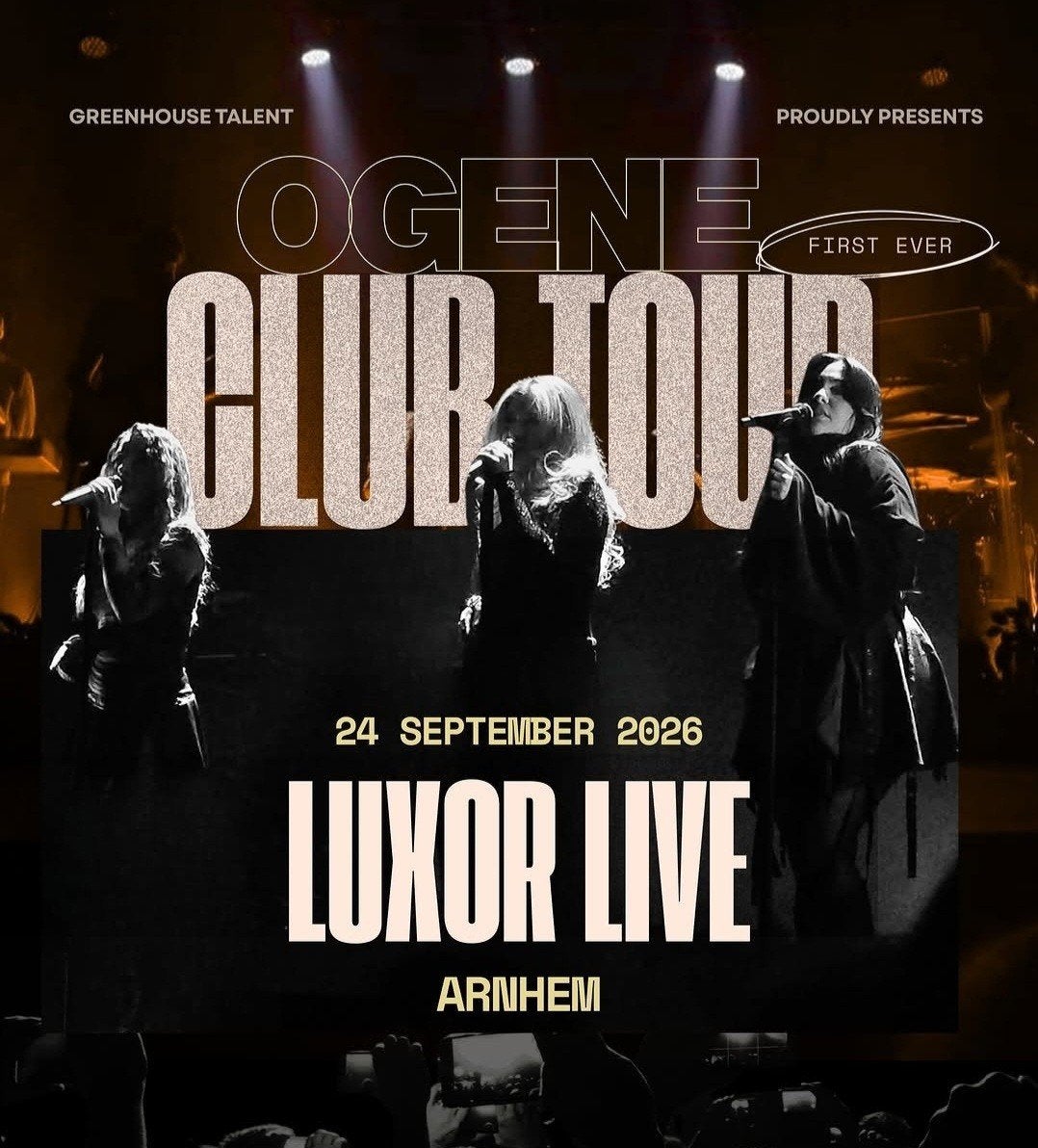 €25 p.s Ogene 2 tickets clubtour luxor Arnhem 24 september, Twee personen