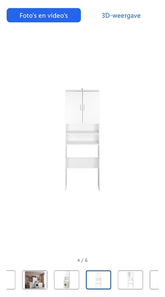 Wasmachine kast, Ophalen, Nieuw, 1200 tot 1600 toeren, Minder dan 85 cm