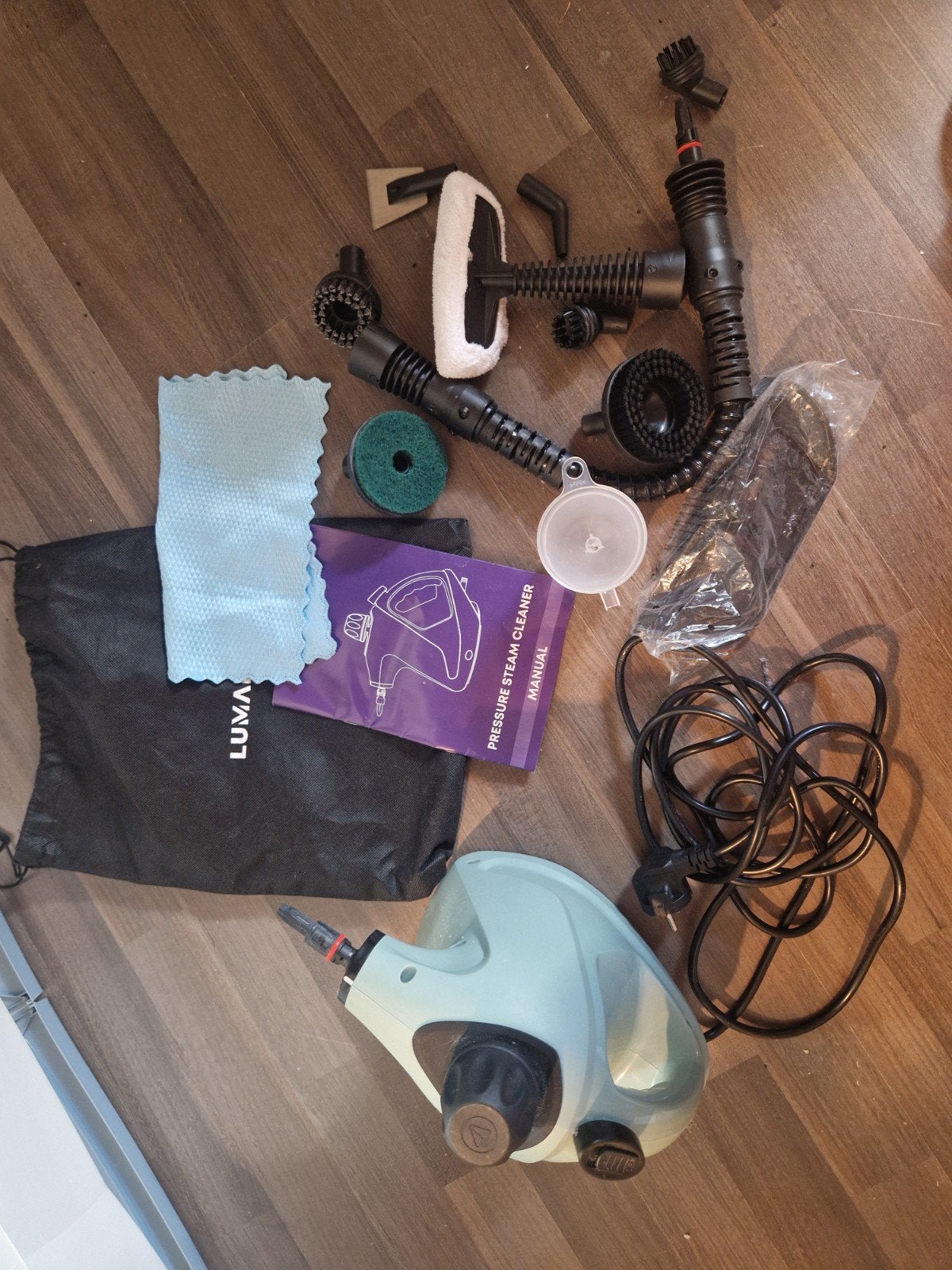Luman Handstoomreiniger met accessoires, Ophalen of Verzenden, Zo goed als nieuw, Stoomreiniger