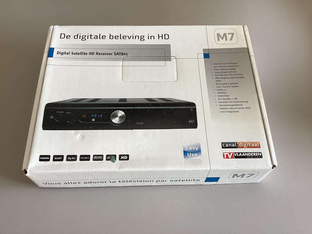 In prijs verlaagd. Canaaldigitaal M7 sat801 HD receiver, Ophalen of Verzenden, Zo goed als nieuw, Overige merken