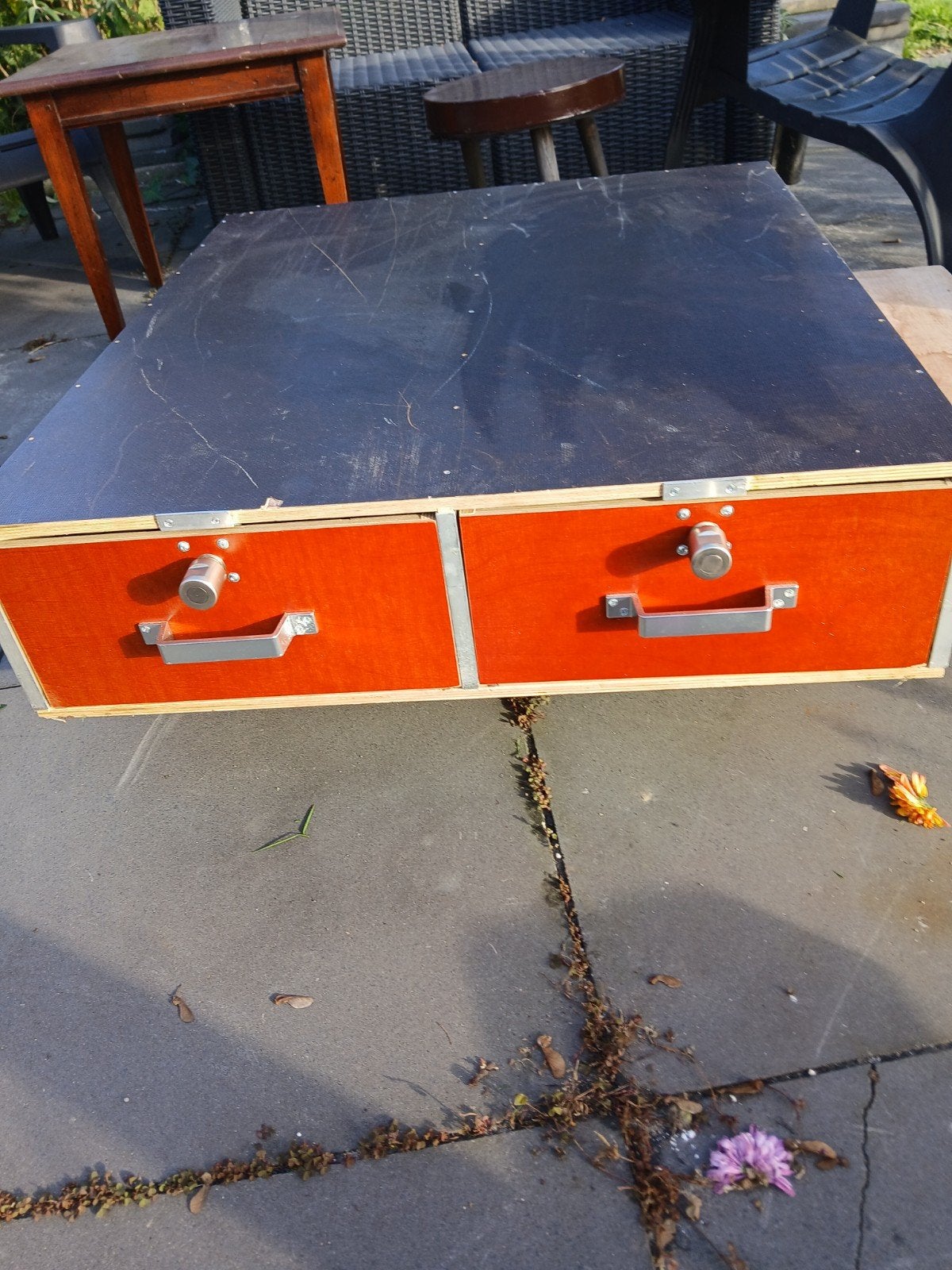 Ladenbak op Rvs Frame +Plank voor bestelbus/minicamper, Caravans en Kamperen, Ophalen, Gebruikt