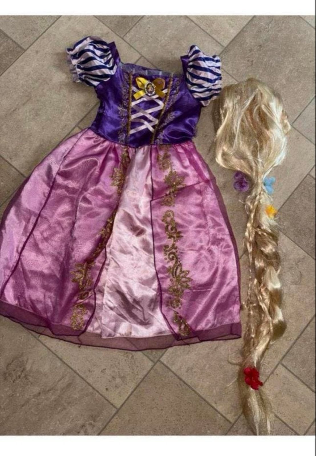 Rapunzel Verkleedjurk met Pruik - Maat 4/6 Jaar, Kinderen en Baby's, Carnavalskleding en Verkleedspullen, Ophalen of Verzenden