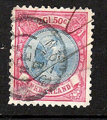 671 nvph 47 Wilhelmina zegel 1893 gebruikt zie scans lees, Postzegels en Munten, Postzegels | Nederland, Ophalen of Verzenden