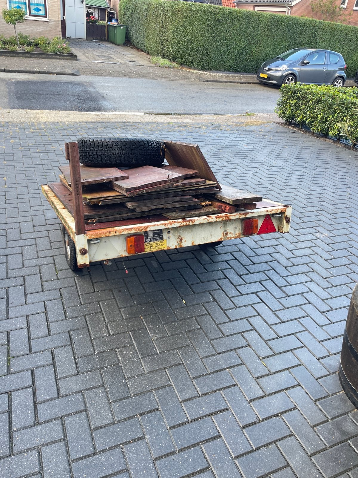 Aanhanger opknapper, Ophalen, Gebruikt