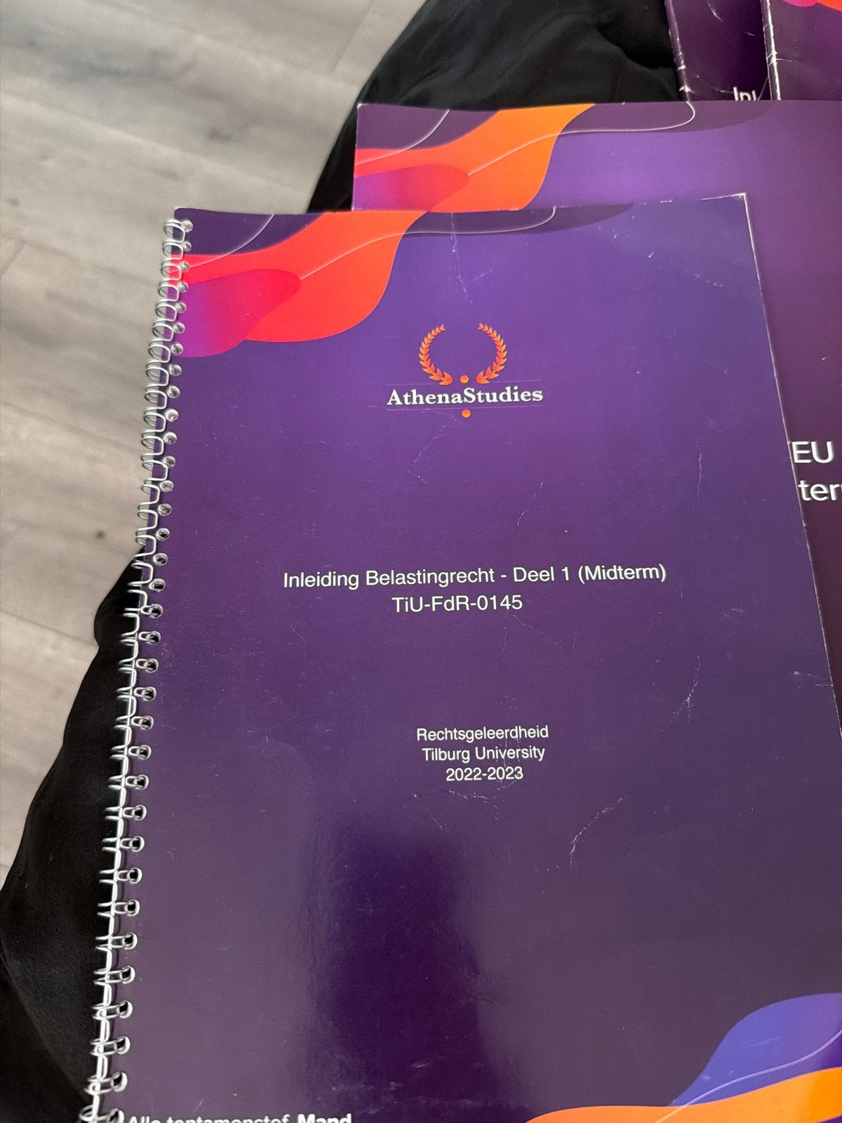 Inleiding Belastingrecht Deel 1 (Midterm) AthenaStudies, Ophalen of Verzenden, Gamma, Gelezen, WO