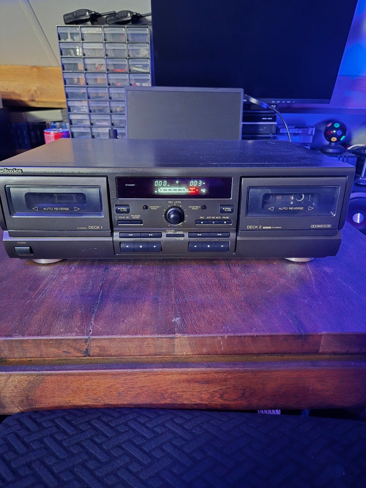 Technics RS-TR373 dubbel cassettedeck, Audio, Tv en Foto, Cassettedecks, Ophalen, Dubbel, Overige merken, Tiptoetsen
