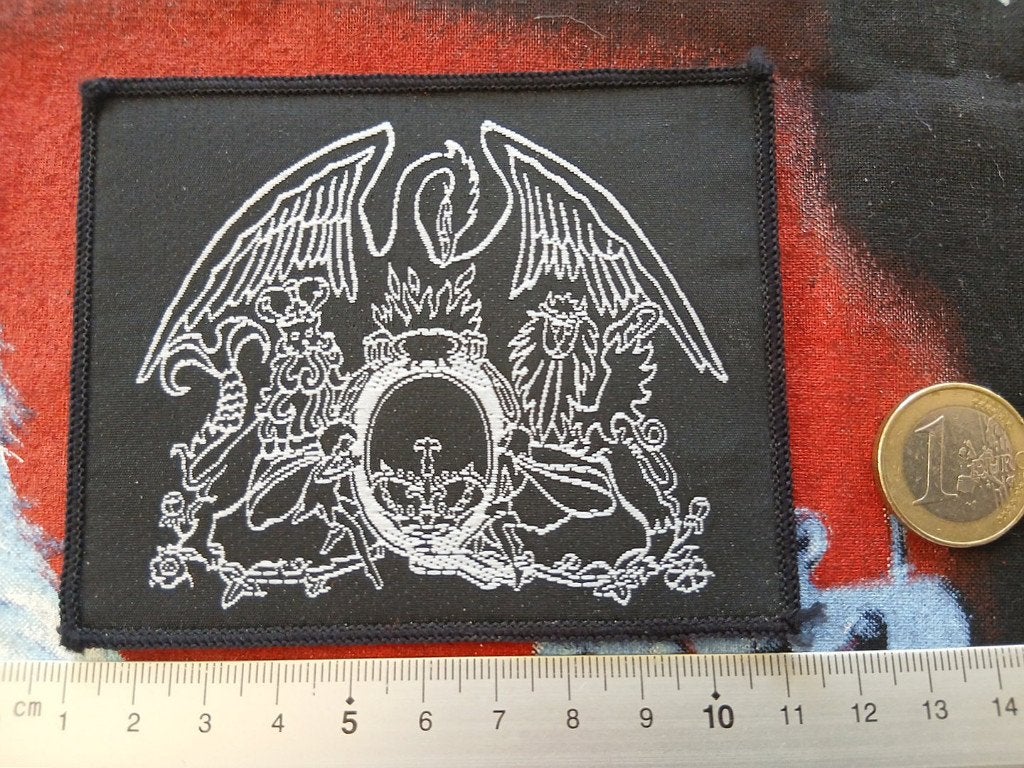 Queen Crest vrij mooie originele vintage 80's patch q10, Verzenden, Nieuw, Kleding