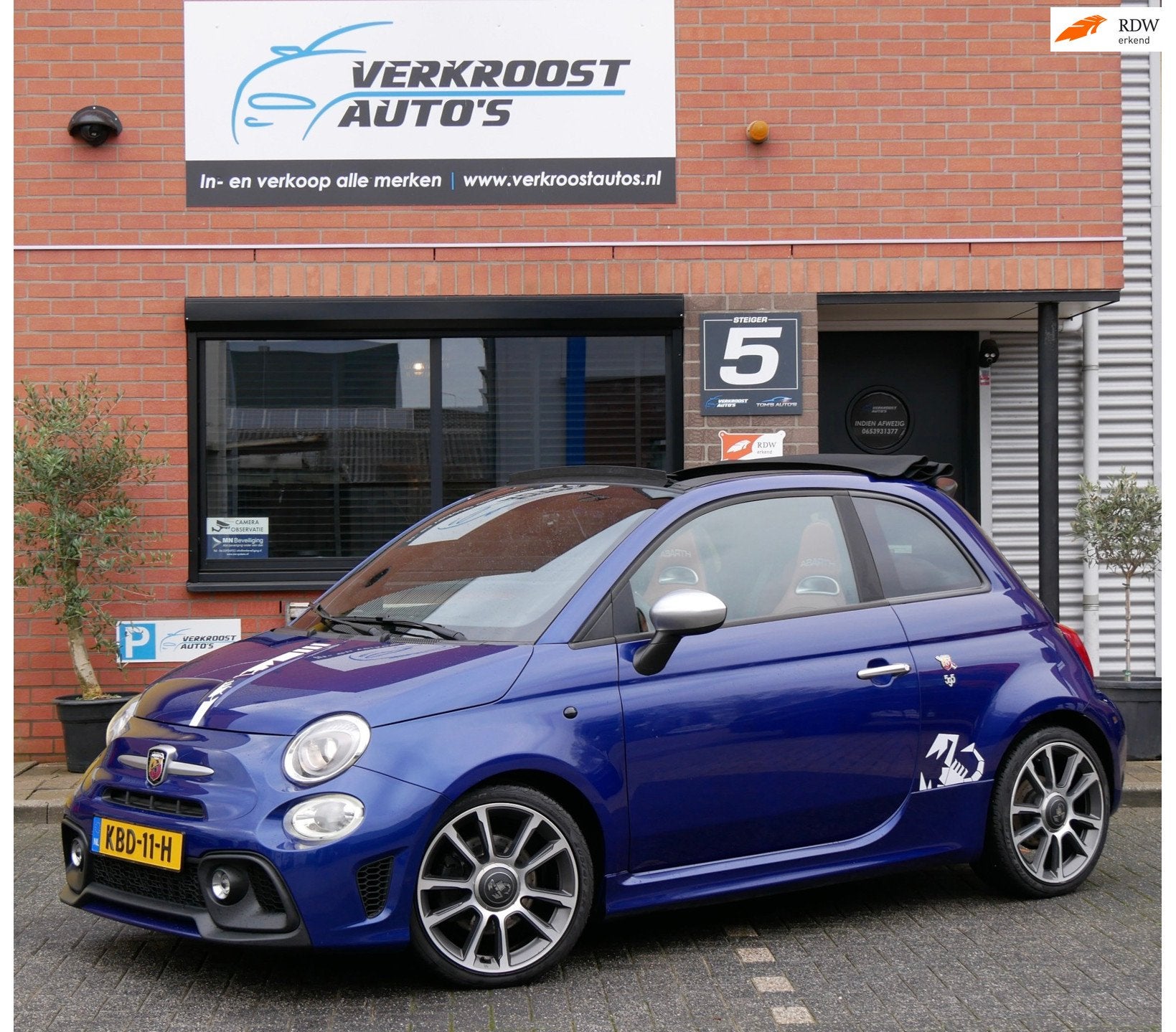Fiat 500 C 1.4 T-Jet Abarth.595 Turismoautomaat.editon.leer., Auto's, Fiat, Gebruikt, 4 cilinders, Cabriolet, Leder