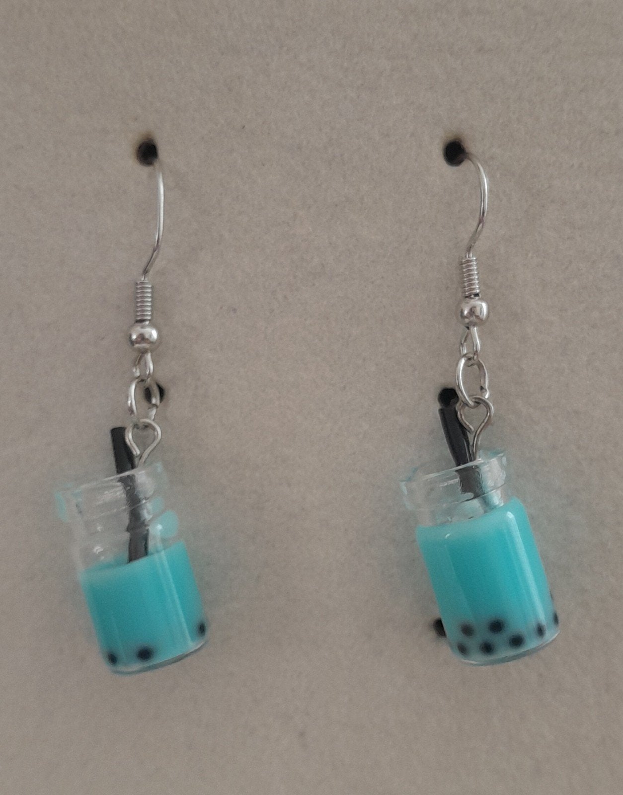 boba tea oorbellen, Overige materialen, Hangers, Blauw, Nieuw