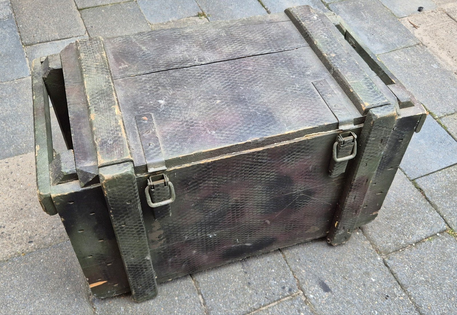 Militaire Kist maten 66x40x40  Houten Opbergkist, Ophalen, Landmacht, Nederland, Kist of Geocache