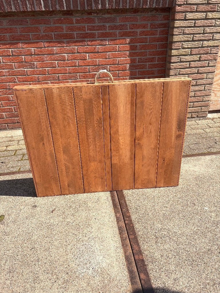Inklapbare Houten Campingtafel – 200 x 75 cm, Caravans en Kamperen, Kampeermeubelen, Ophalen of Verzenden, Zo goed als nieuw, Campingtafel