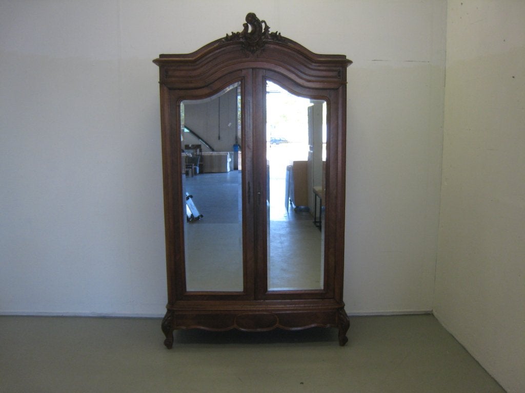 Antieke Franse kast in Lodewijk XV stijl met spiegeldeuren, Antiek en Kunst, Antiek | Meubels | Kasten
