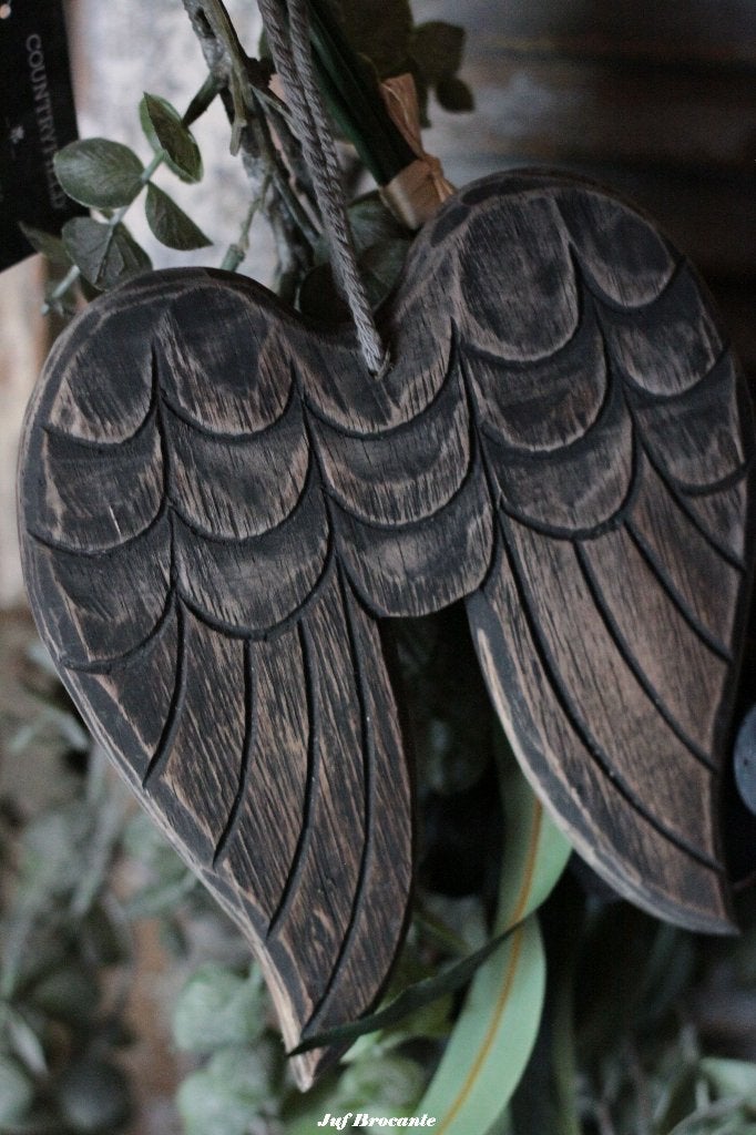 Engelenvleugel in 'vintage black', Www.jufbrocante.nl, Www.jufbrocante.nl, Nieuw, Ophalen of Verzenden