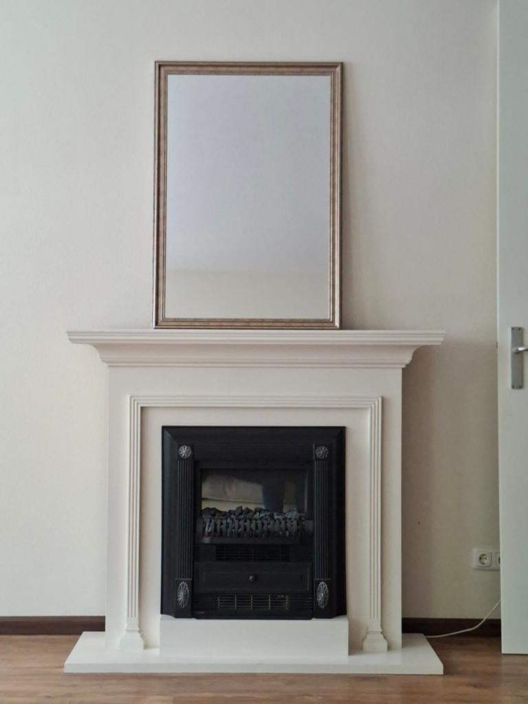 Mooie MDF schouw met electrische dimplex kachel, Ophalen, Vrijstaande haard, Elektrische haard