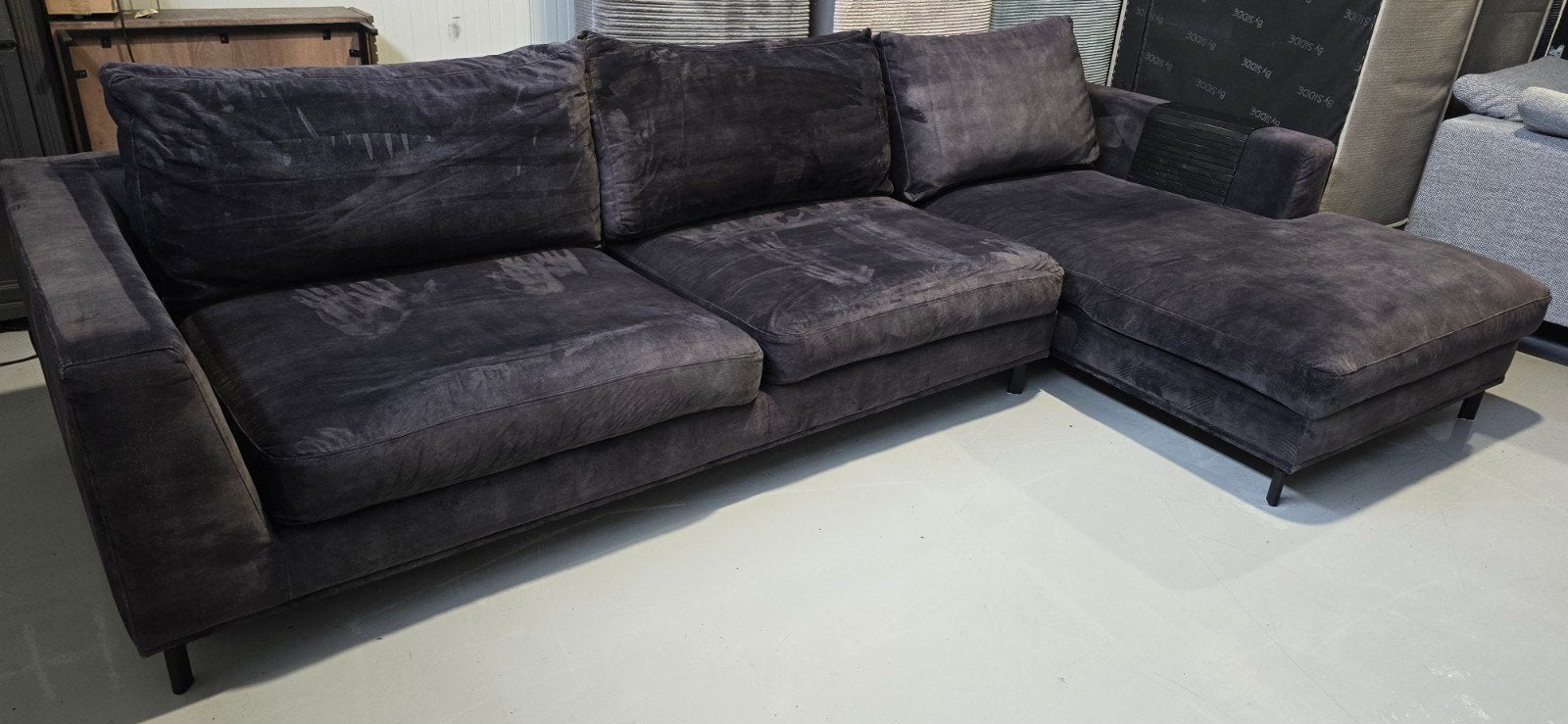 Hoekbank Carmen Room 108 Antraciet - Extra Breed & Diep, Modern, Comfortabel, Gebruikt, Onbekend, Ophalen of Verzenden