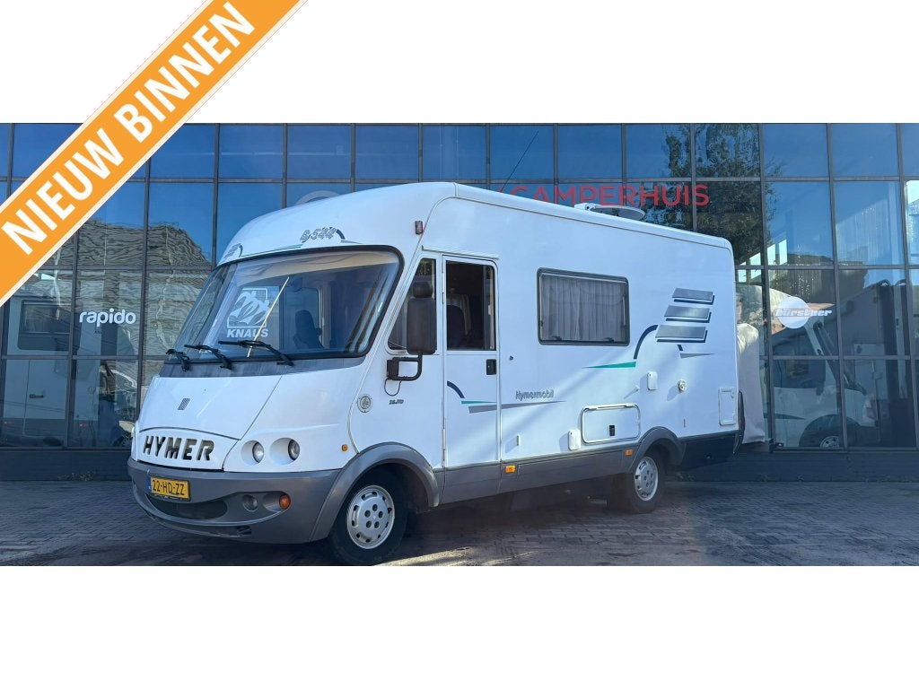Hymer B 544 Airco,Hefbed,130PK, Caravans en Kamperen, Integraal, Ringverwarming, Fiat, Bedrijf