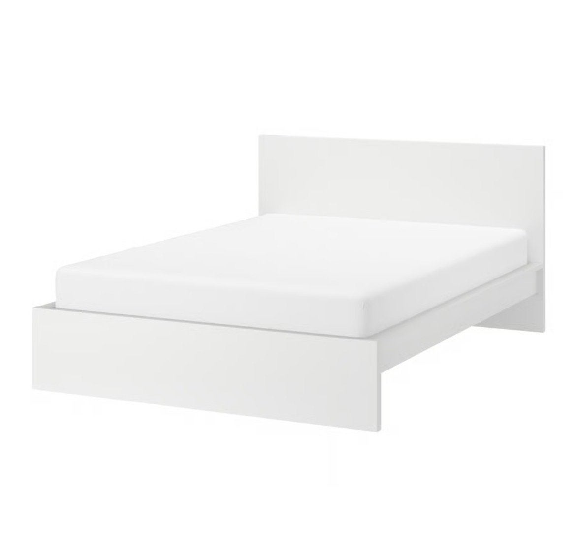 Nieuw IKEA MALM bed 180x200 cm met lattenbodem en middenbalk, Huis en Inrichting, Ophalen, Wit, 180 cm, 200 cm