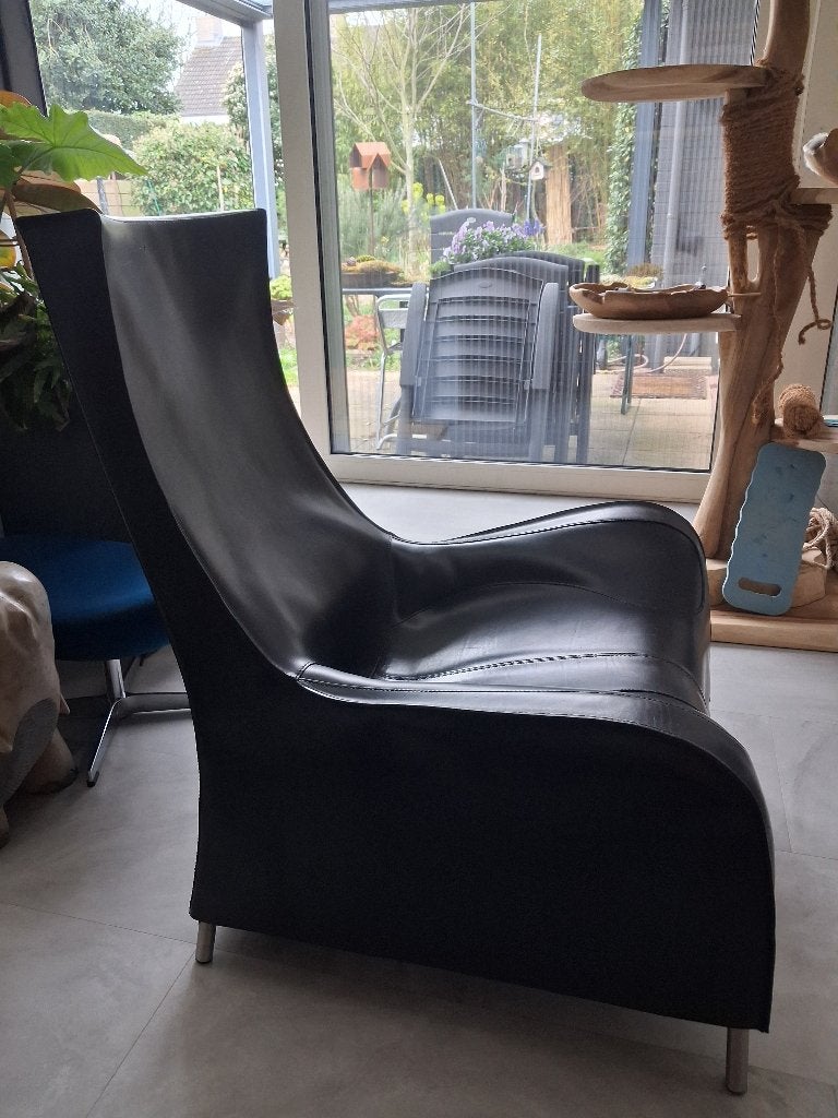 prachtige design fauteuil van de Sede, Huis en Inrichting, Fauteuils, Gebruikt, Leer, 75 tot 100 cm, 75 tot 100 cm, Ophalen