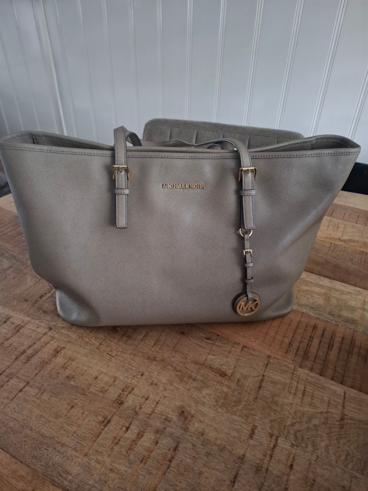 Michael kors tas, Ophalen of Verzenden, Gebruikt, Beige, Dame