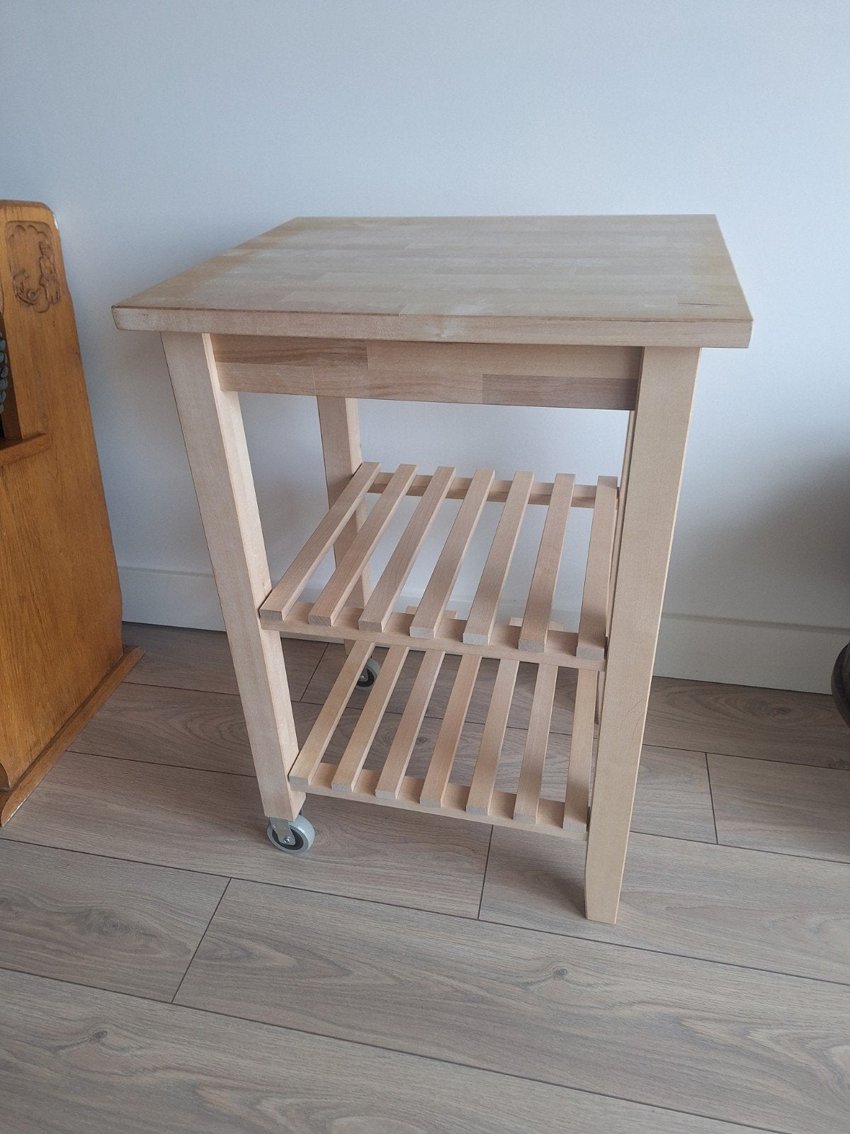 IKEA BEVKÄM Roltafel - berken, Ophalen, Gebruikt, 50 tot 100 cm, Minder dan 100 cm