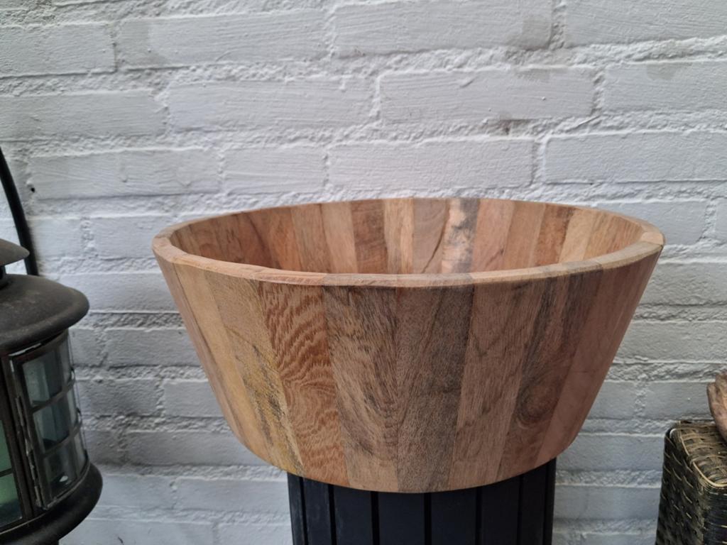Bowl kom Mangohout groot, Verzenden, Rond, Hout