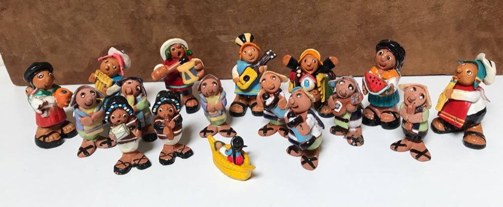 Terracotta beeldjes - Bolivia , Ophalen of Verzenden, Zo goed als nieuw, Fantasy