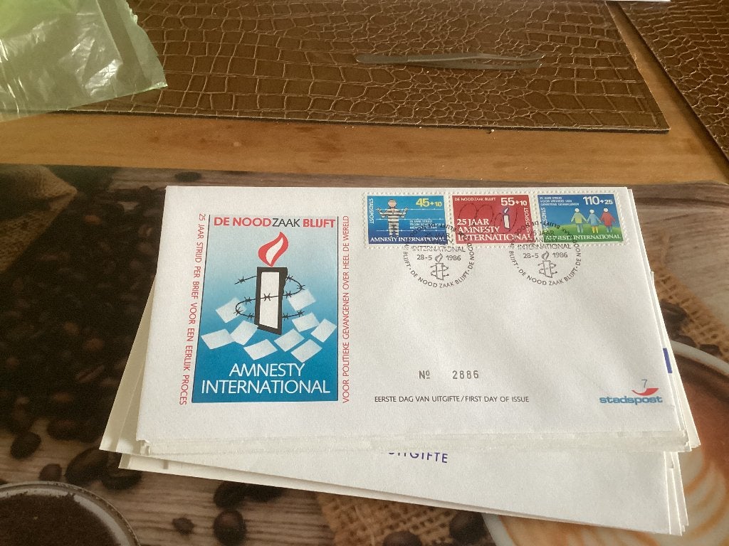 No2888 stadspost Amnesty  genummerde uitgave Nederland, Postzegels en Munten, Verzenden, Onbeschreven, Nederland