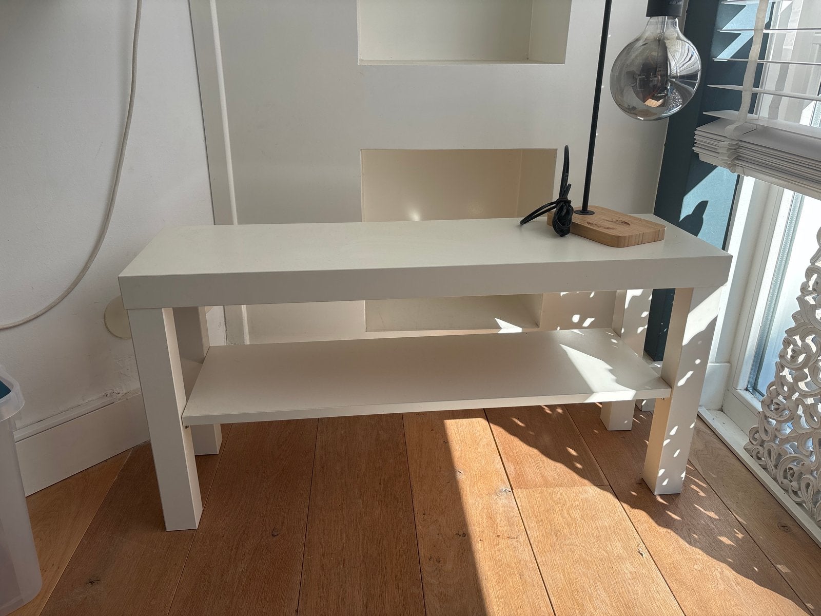 Witte ikea bankje, Ophalen of Verzenden, Gebruikt