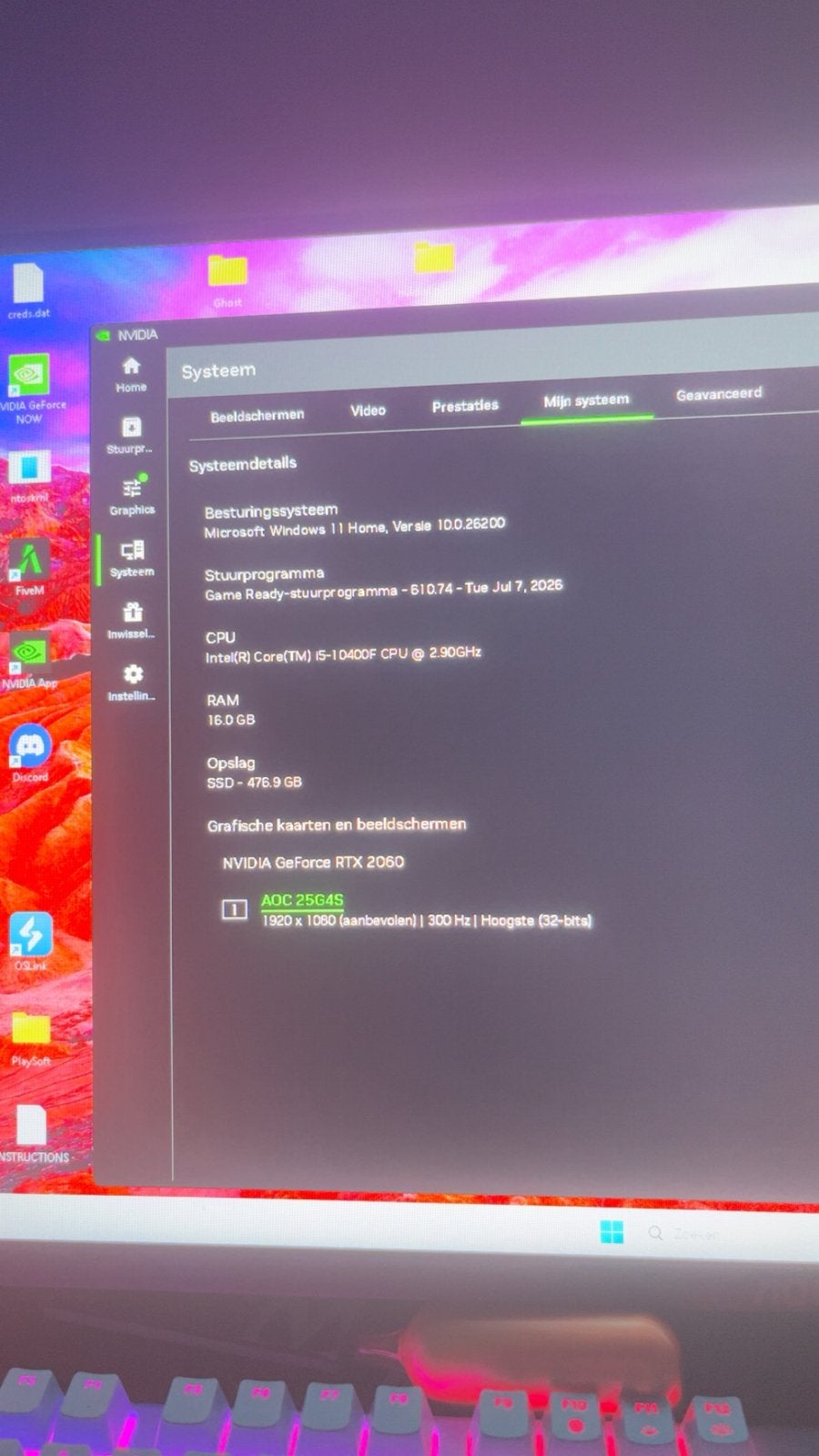 gaming pc rtx 2060, Ophalen of Verzenden, Zo goed als nieuw, Windows