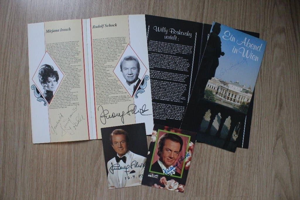 Opera/Operette - Willy Boskovsky/ Rudolf Schock - GESIGNEERD, Ophalen of Verzenden, Zo goed als nieuw, Foto of Kaart, Gesigneerd