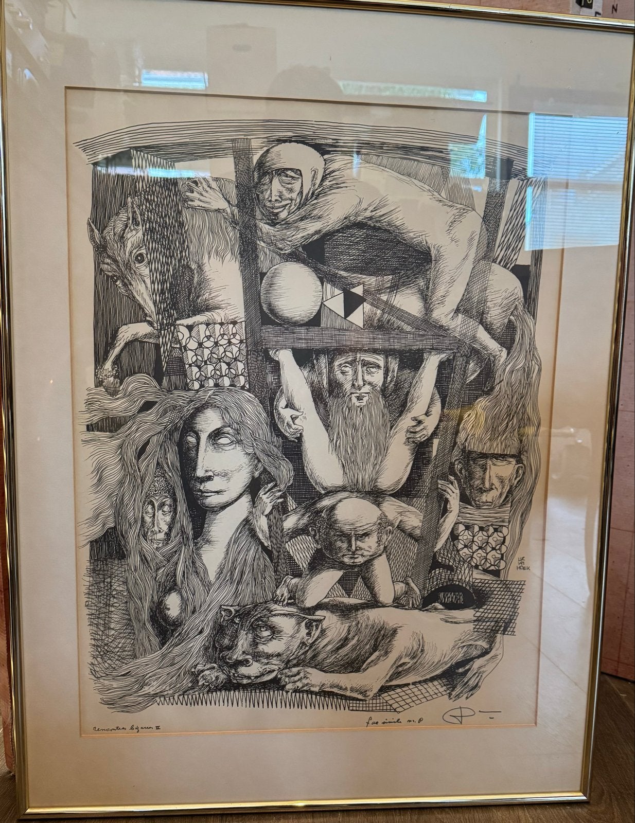 Luc van Hoek - Remontes Bizarres II - Gesigneerde Prent, Ophalen, Gesigneerd