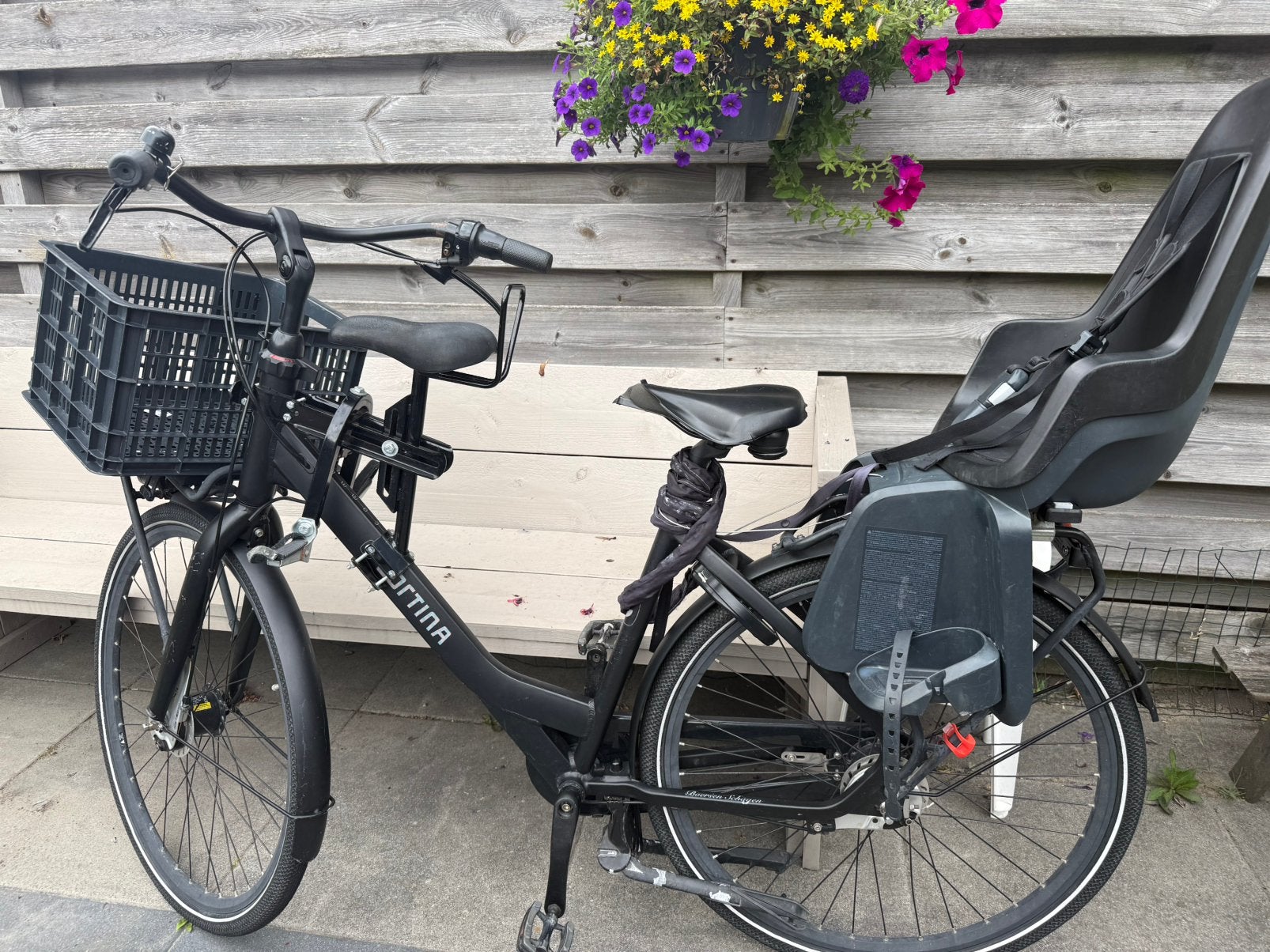 Moederfiets Cortina Common D50 N7, 2 zitjes, Gebruikt, 56 cm of meer, Mandje