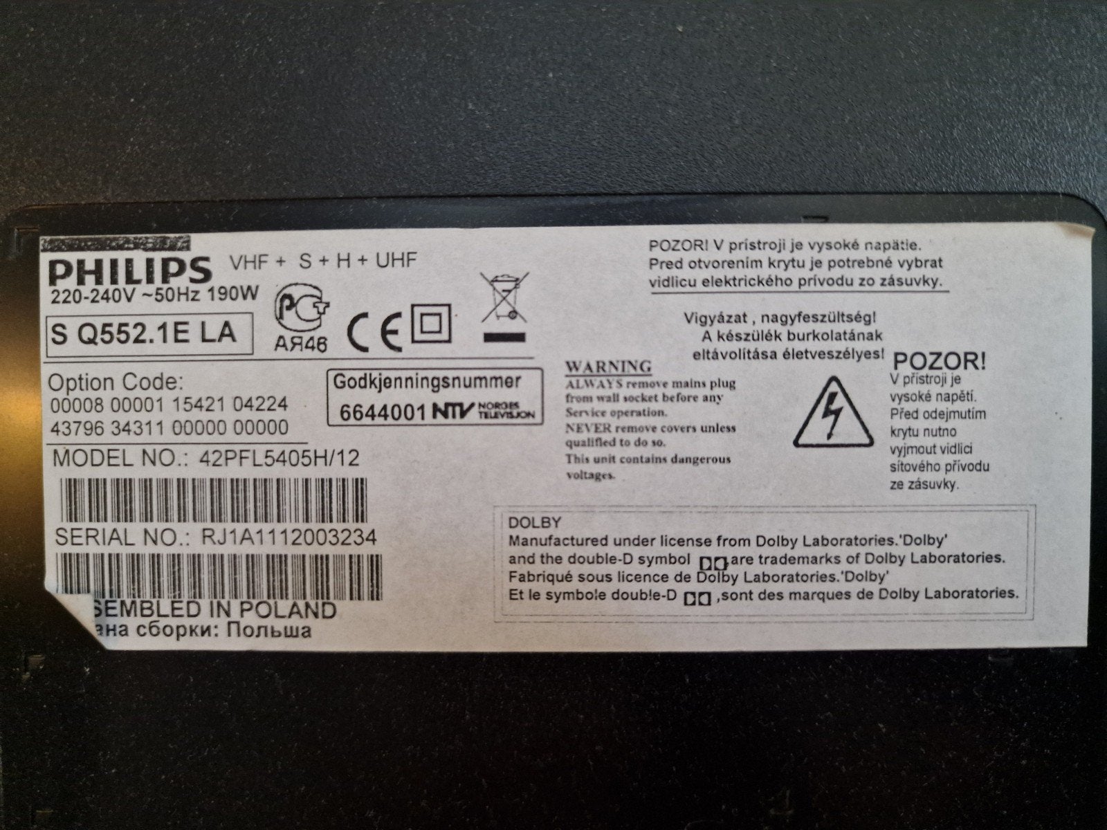 Philips 42PFL5405H/12 LCD TV - 107 cm (42 inch), Ophalen, Philips, Gebruikt, 50 Hz