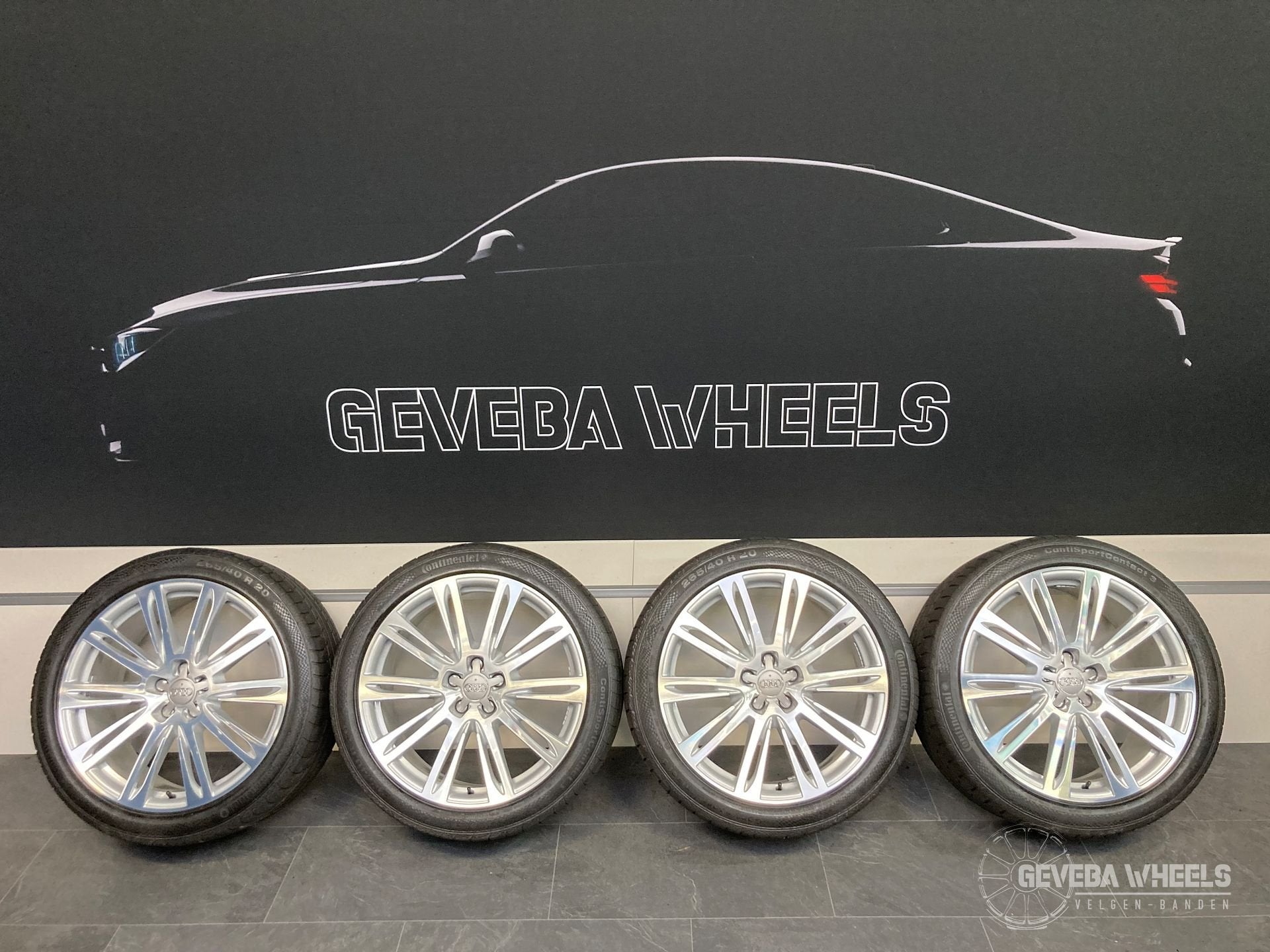 20” originele Audi A8 S8 D4 D5 velgen + banden 5x112 4H06010, Gebruikt, -, 265 mm, -