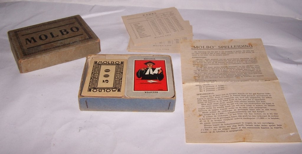Vintage 1940 Molbo Kaartspel met Handleiding en Doos. Izgs., Ophalen of Verzenden