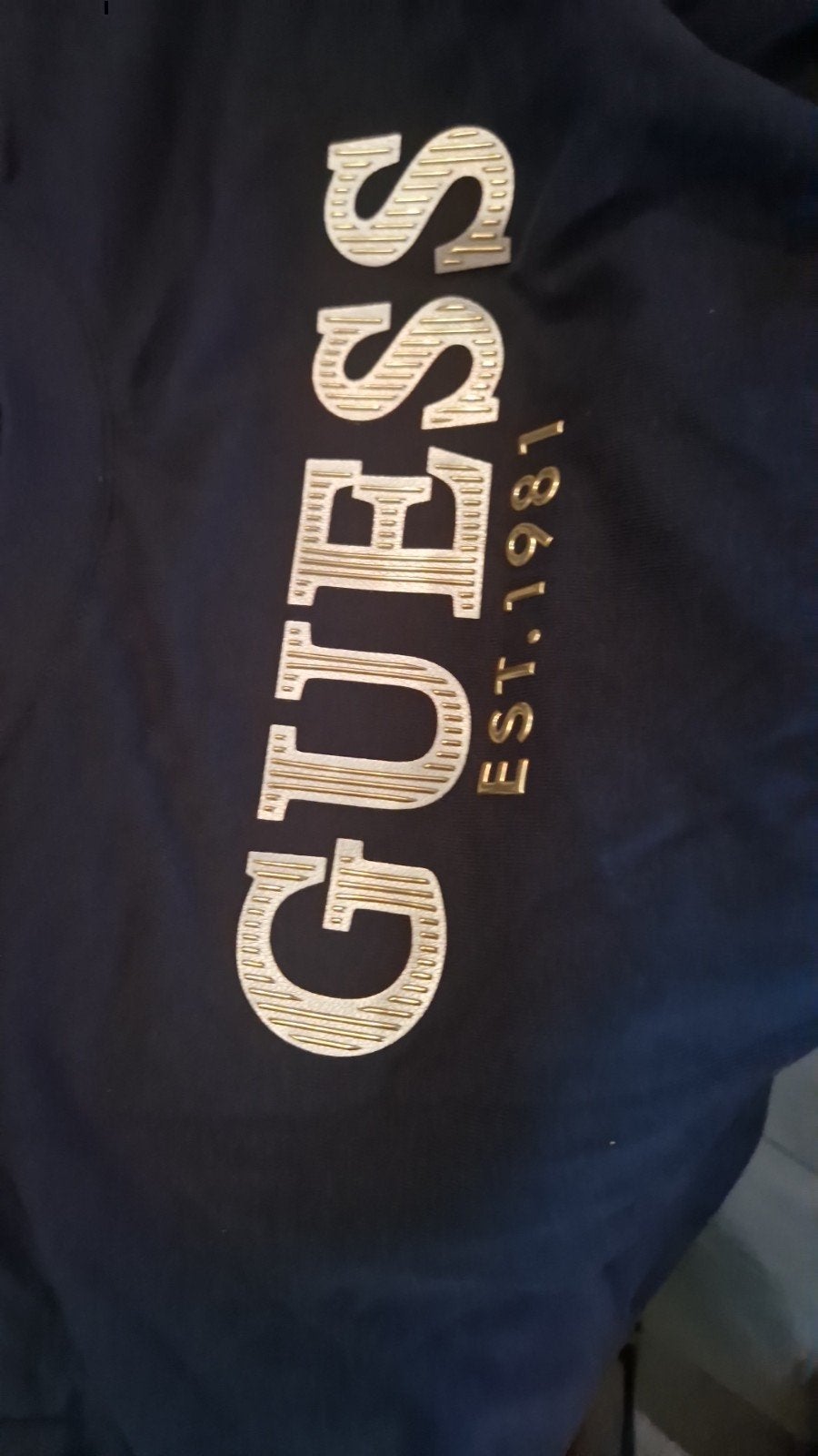 Nieuw Guess T-shirt met gouden logo, Ophalen of Verzenden, Nieuw, Blauw