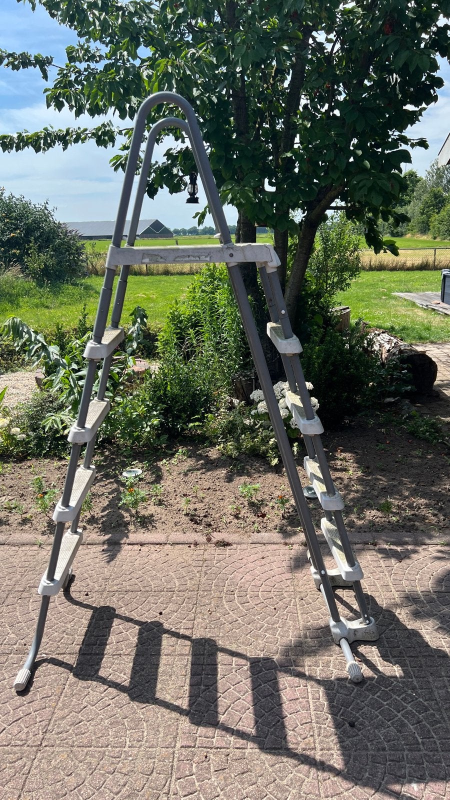 Zwembadladder - 140 cm hoog, Ophalen, Gebruikt, Ladder