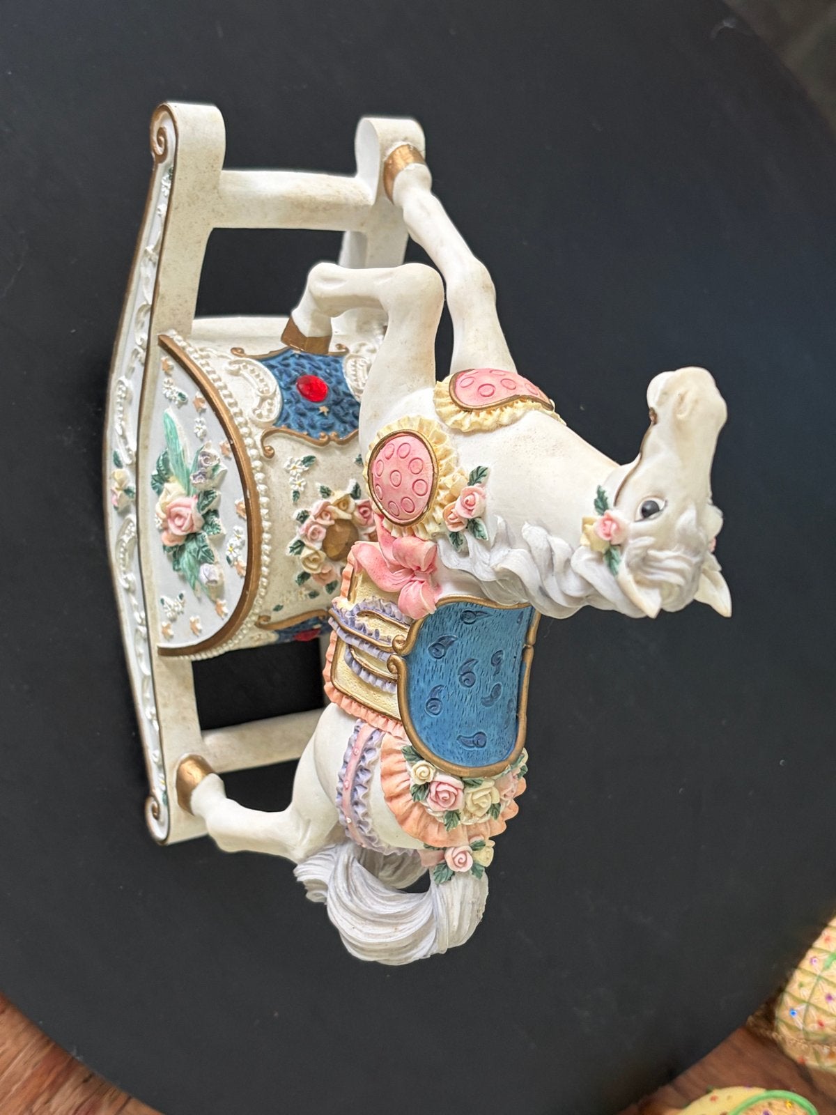 Muziekdoos Carrousel met Paarden - Decoratief, Ophalen of Verzenden, Gebruikt, Dier
