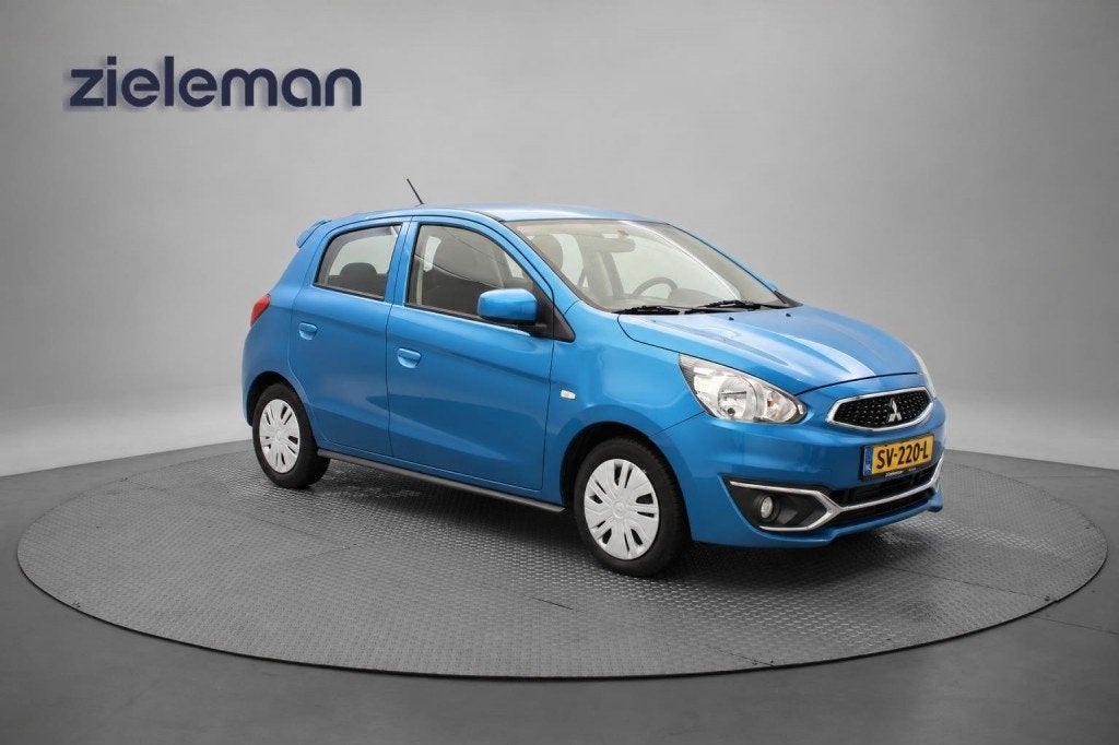 Mitsubishi SPACE STAR 1.0 Cool+ - Airco, Auto's, Voorwielaandrijving, Gebruikt, Met garantie (alle), Blauw