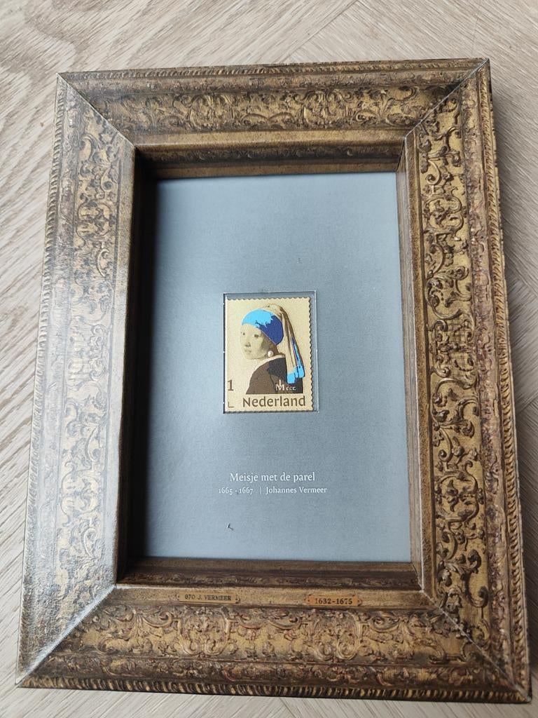 Vermeer Postzegel - Gouden Meisje met de Parel, Postzegels en Munten, Postzegels | Nederland, Ophalen of Verzenden