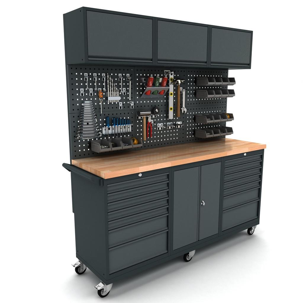 Verrijdbare werkbank 2 deuren 2x7 laden kast / Nieuw, Ophalen, Nieuw