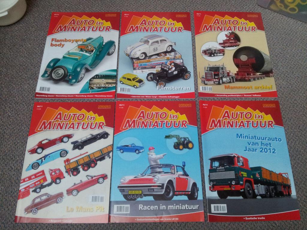 6x Auto in Miniatuur Tijdschriften - Jaargang 2011 NAMAC, Ophalen of Verzenden, Zo goed als nieuw, Overige typen