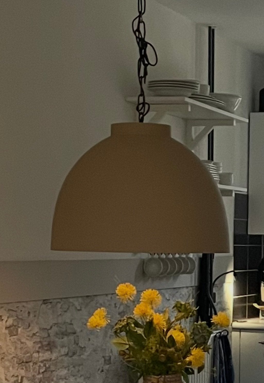 Moderne hanglamp E27 fitting zware kwaliteit metaal, Ophalen, Zo goed als nieuw, Metaal, 50 tot 75 cm