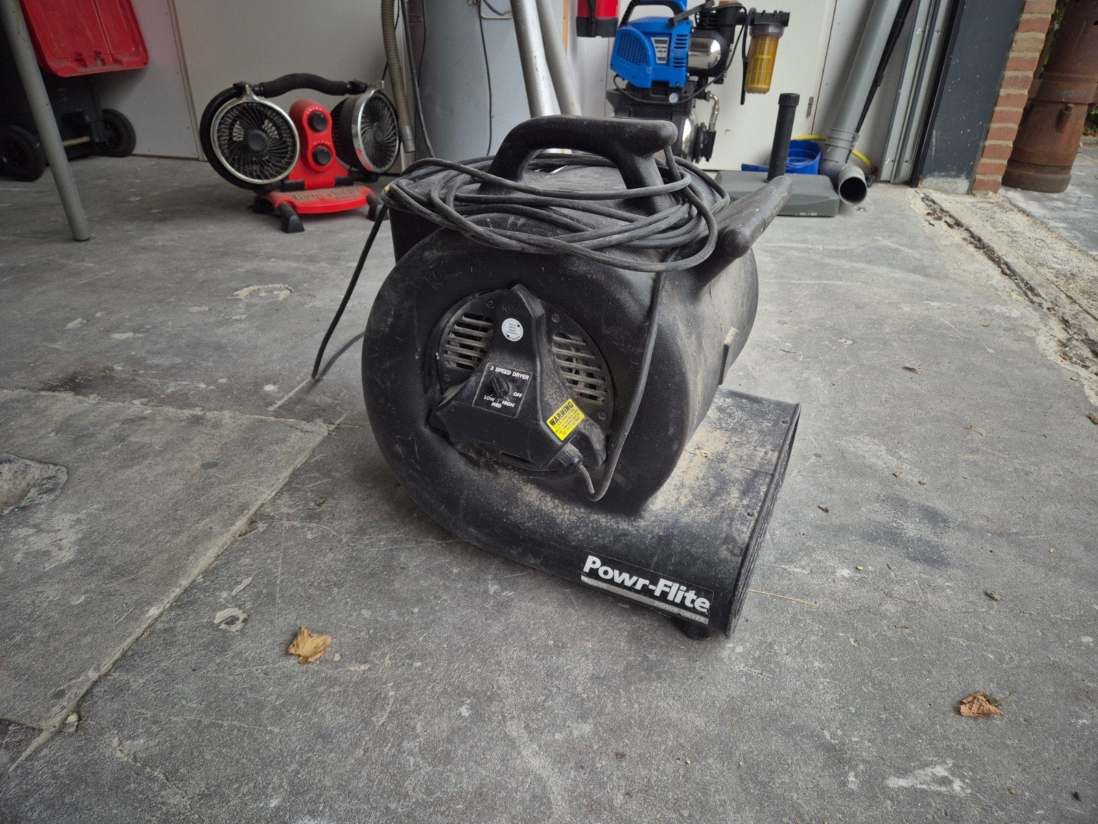 Powr-Flite PD500 Vloerventilator / Luchtdroger, Witgoed en Apparatuur, Ventilatoren, Ophalen of Verzenden, Gebruikt, Vloerventilator