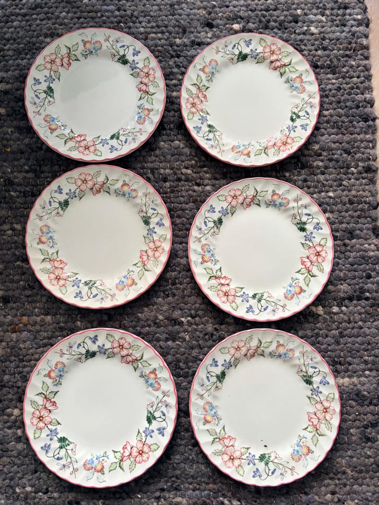Set van 6 Wood & Sons Spring Fields gebaksborden, Ophalen of Verzenden